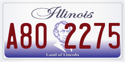 IL license plate A802275