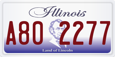 IL license plate A802277