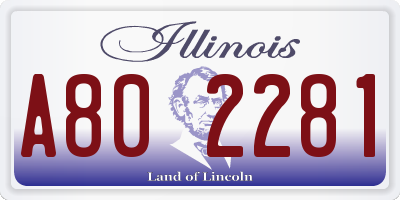 IL license plate A802281