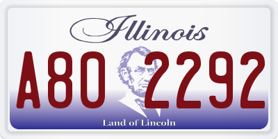 IL license plate A802292