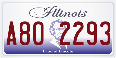 IL license plate A802293