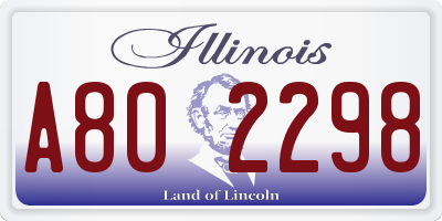 IL license plate A802298