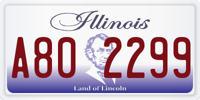 IL license plate A802299