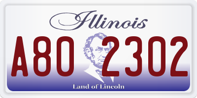 IL license plate A802302
