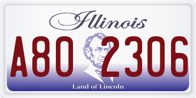 IL license plate A802306