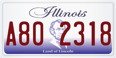 IL license plate A802318