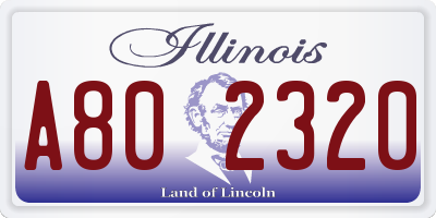 IL license plate A802320