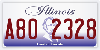 IL license plate A802328