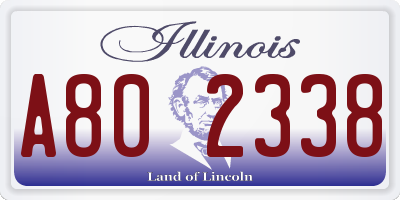 IL license plate A802338