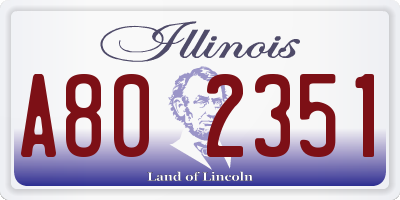 IL license plate A802351