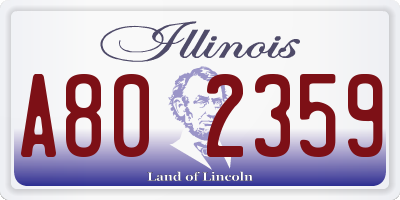 IL license plate A802359
