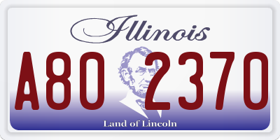 IL license plate A802370