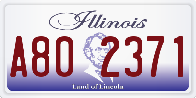 IL license plate A802371