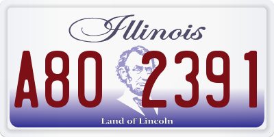 IL license plate A802391