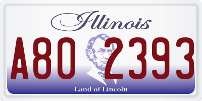IL license plate A802393