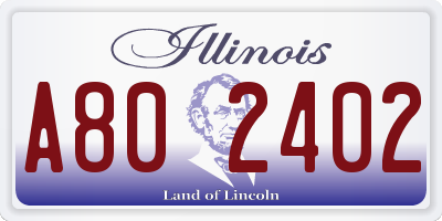 IL license plate A802402