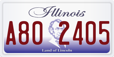 IL license plate A802405