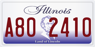 IL license plate A802410