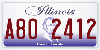 IL license plate A802412