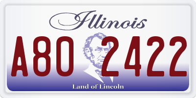 IL license plate A802422