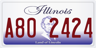 IL license plate A802424