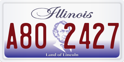 IL license plate A802427