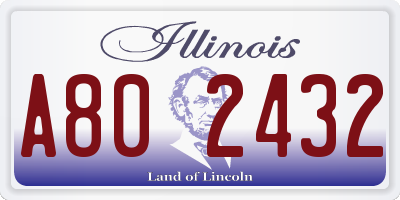 IL license plate A802432