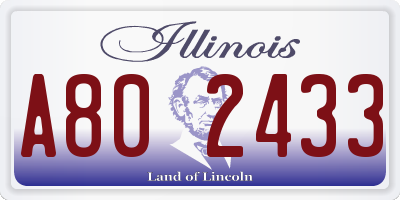 IL license plate A802433