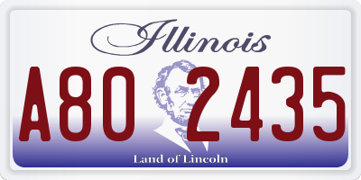 IL license plate A802435