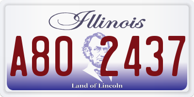IL license plate A802437
