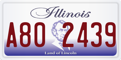 IL license plate A802439