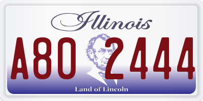 IL license plate A802444