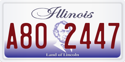IL license plate A802447
