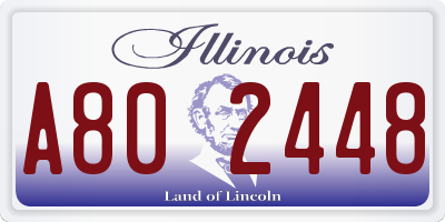 IL license plate A802448