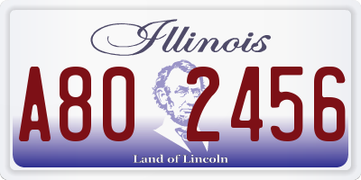 IL license plate A802456