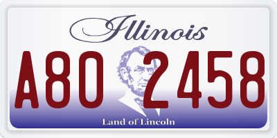 IL license plate A802458