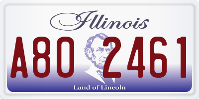 IL license plate A802461