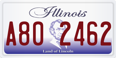 IL license plate A802462