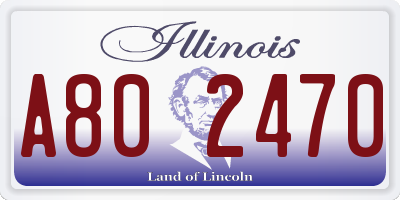 IL license plate A802470