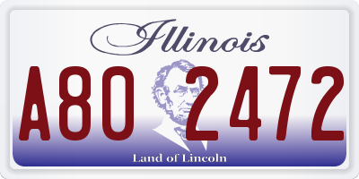 IL license plate A802472