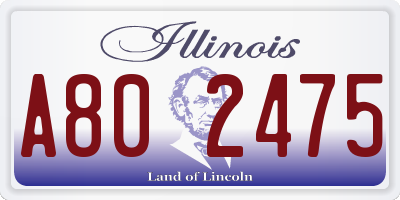IL license plate A802475