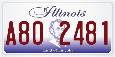 IL license plate A802481