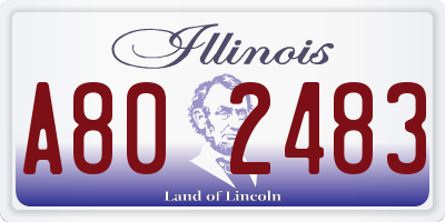 IL license plate A802483