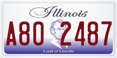 IL license plate A802487