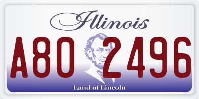 IL license plate A802496
