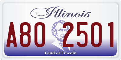 IL license plate A802501