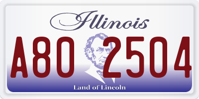 IL license plate A802504