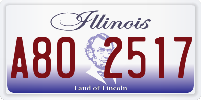 IL license plate A802517