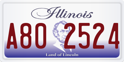 IL license plate A802524