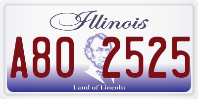 IL license plate A802525